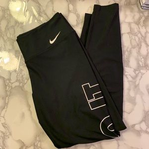 Black nike high waisted just do it dry fit MEDIUM
